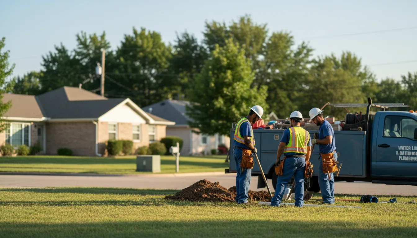 Residential water line and bathroom plumbing service in Sontag, MS